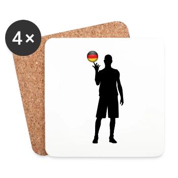 Basketball Win Germany - Coasters (set of 4) - white - Front