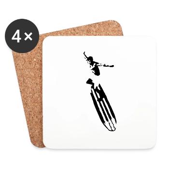 surfer - Untersetzer (4er-Set) - Weiß - Vorne