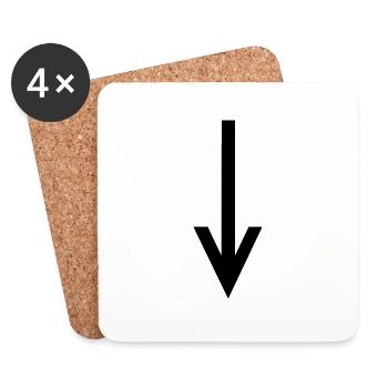 arrow - Coasters (set of 4) - white - Front