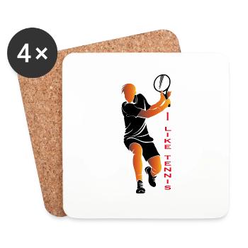 tennis5 - Untersetzer (4er-Set) - Weiß - Vorne