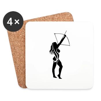 Archery female tribal de - Untersetzer (4er-Set) - Weiß - Vorne