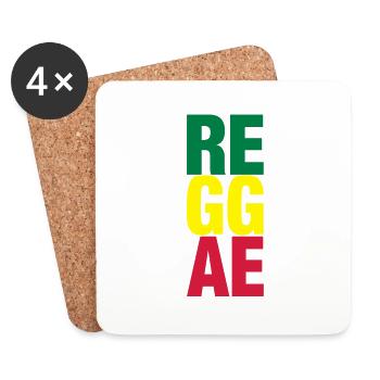 reggae - Dessous de verre (lot de 4) - blanc - Devant