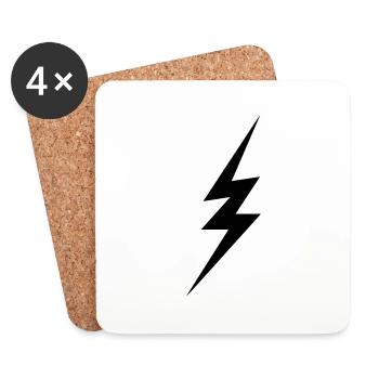 lightening - Coasters (set of 4) - white - Front