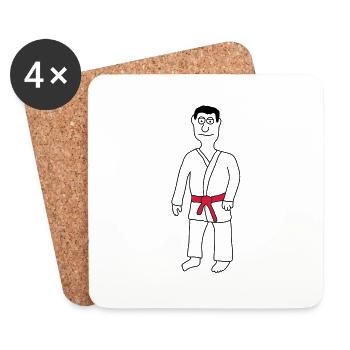 Judo - Coasters (set of 4) - white - Front