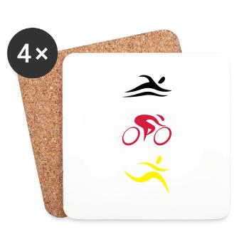 TRI Allemagne - Dessous de verre (lot de 4) - blanc - Devant
