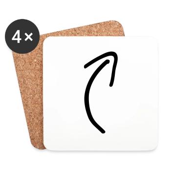arrow____f1 - Coasters (set of 4) - white - Front