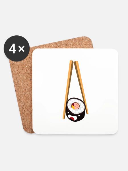 sushi - Untersetzer (4er-Set) - Weiß