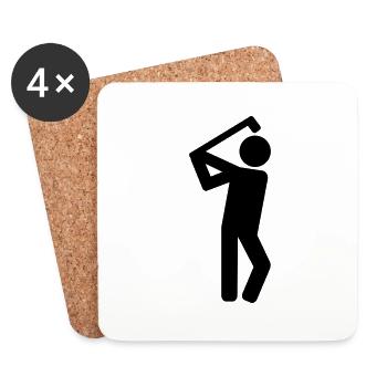 Golf - Coasters (set of 4) - white - Front