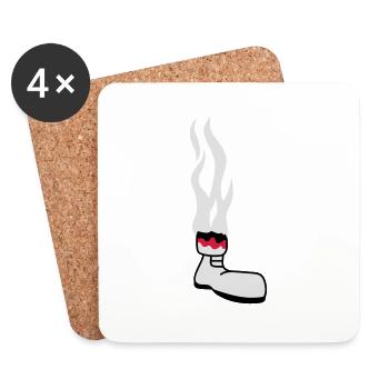 Burned Feet - Coasters (set of 4) - white - Front