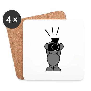 kleiner Fotograf - Untersetzer (4er-Set) - Weiß - Vorne