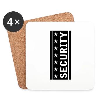 Stars Security Logo - Untersetzer (4er-Set) - Weiß - Vorne