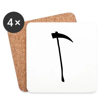 death sense tool gun kill - Coasters (set of 4) - white - Front