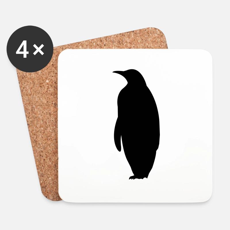 pinguin - Untersetzer (4er-Set) - Weiß