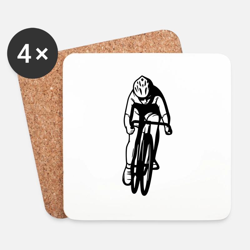 Rennrad Design - Untersetzer (4er-Set) - Weiß