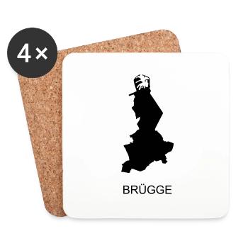 Brügge - Untersetzer (4er-Set) - Weiß - Vorne