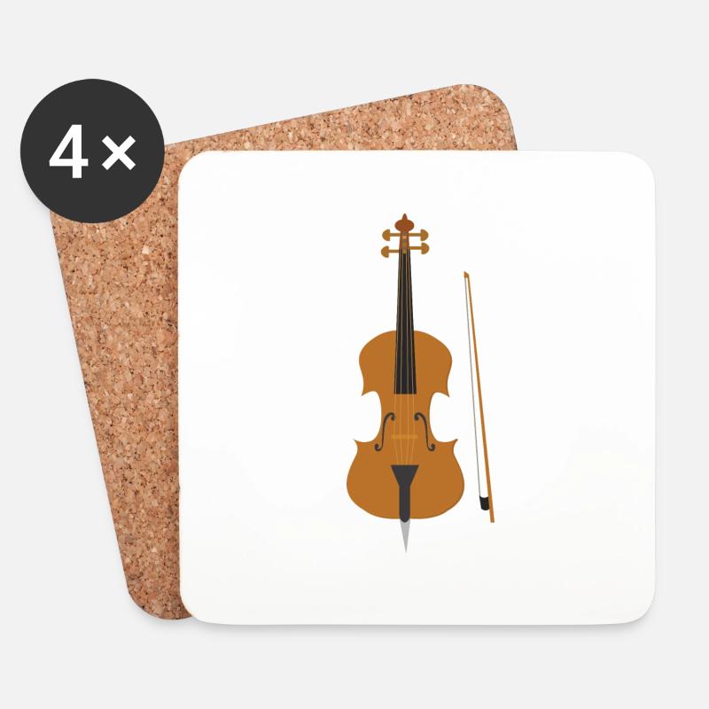 Cello - Untersetzer (4er-Set) - Weiß