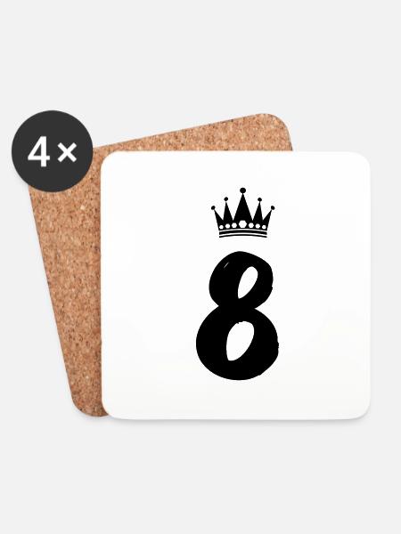 8 Crown - Coasters (set of 4) - white