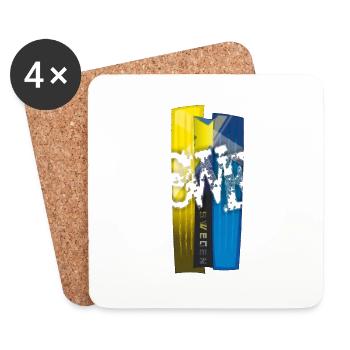 Hello Sweden - Coasters (set of 4) - white - Front