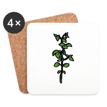 Soy Plant Crop Farmer Funny Gift Idea - Coasters (set of 4) - white - Front