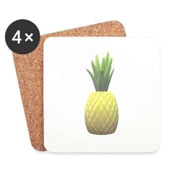 Pineapple Fruit Pineapple Healthy - Coasters (set of 4) - white - Front