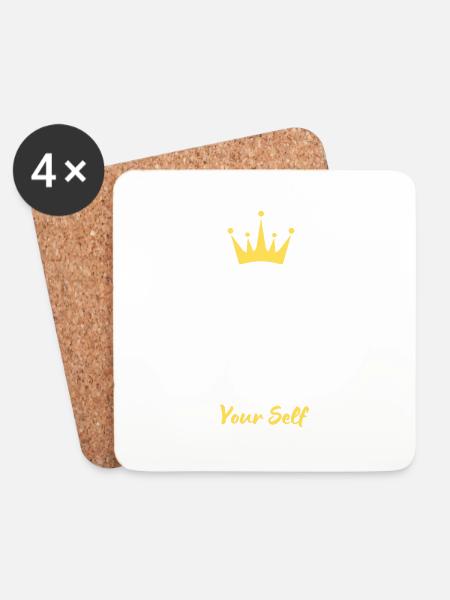 Keep calme and your Self - Coasters (set of 4) - white