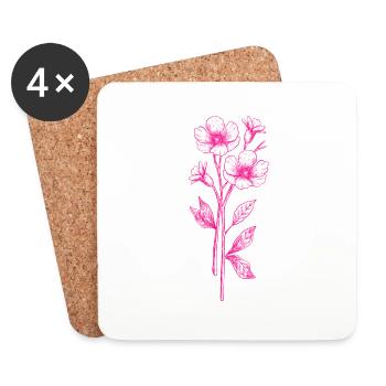 Florist Blume Pflanze Natur Gärtner - Untersetzer (4er-Set) - Weiß - Vorne