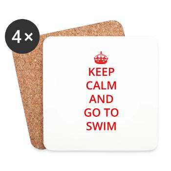 Triathlon Natation Bike Run Marathon - Dessous de verre (lot de 4) - blanc - Devant