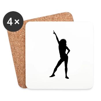 Danse Musique de danse - Dessous de verre (lot de 4) - blanc - Devant