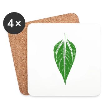 Leaf Jerusalem artichoke - Coasters (set of 4) - white - Front