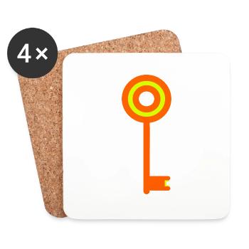 Key - Coasters (set of 4) - white - Front