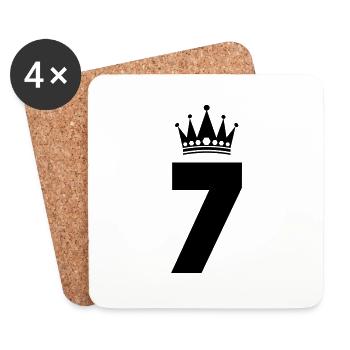 7 Couronne - Dessous de verre (lot de 4) - blanc - Devant