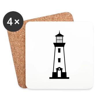 Phare - Dessous de verre (lot de 4) - blanc - Devant