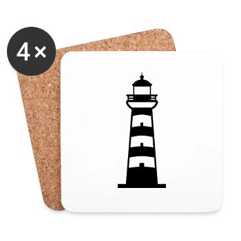 Phare - Dessous de verre (lot de 4) - blanc - Devant
