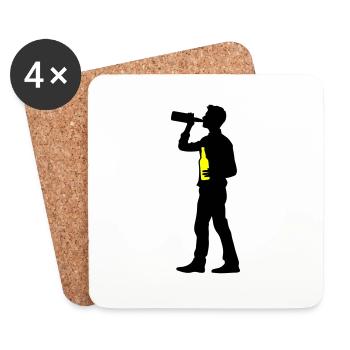 Trinker Bier - Untersetzer (4er-Set) - Weiß - Vorne