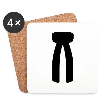 ceinture - Dessous de verre (lot de 4) - blanc - Devant