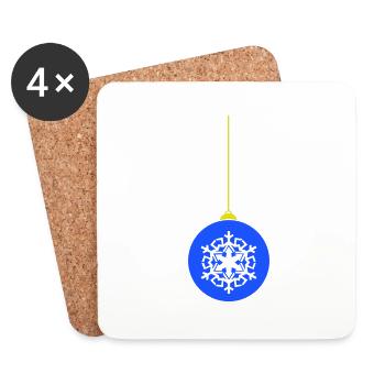 Christmas ball decoration - Coasters (set of 4) - white - Front