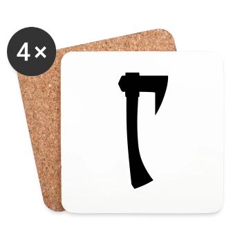 axe - Coasters (set of 4) - white - Front