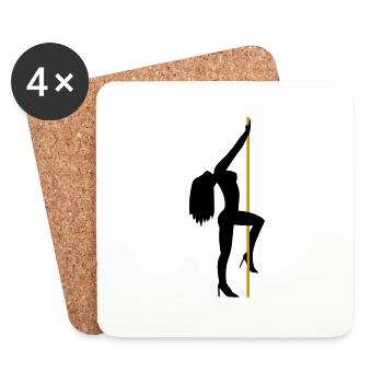 Striptease Woman - Coasters (set of 4) - white - Front