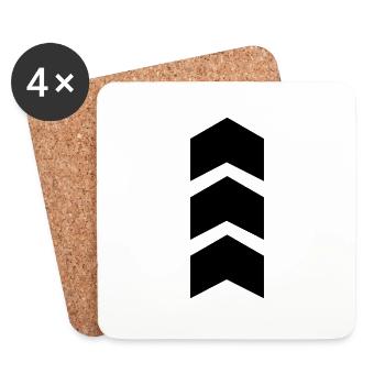 arrow - Coasters (set of 4) - white - Front