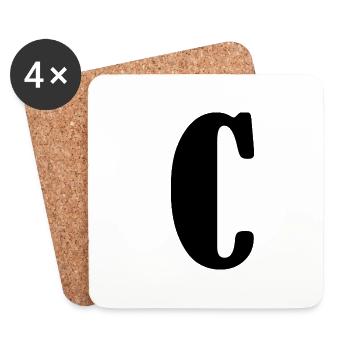 C - Coasters (set of 4) - white - Front