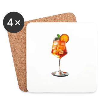 Un délicieux cocktail estival - Dessous de verre (lot de 4) - blanc - Devant