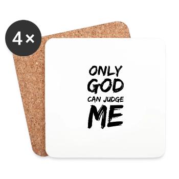 Only God can judge me N - Coasters (set of 4) - white - Front
