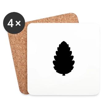 Bread apple - Coasters (set of 4) - white - Front