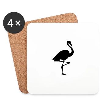 Pink flamingo - Coasters (set of 4) - white - Front