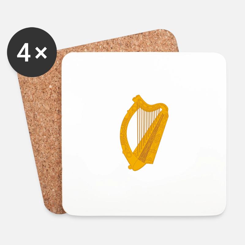 Ireland irish harp - Untersetzer (4er-Set) - Weiß