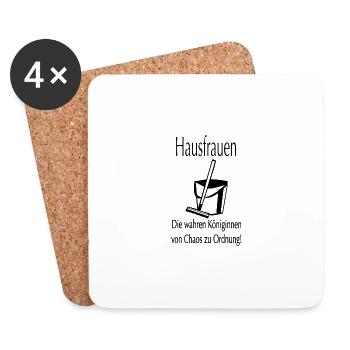Hausfrauen - Untersetzer (4er-Set) - Weiß - Vorne