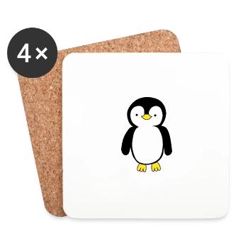 Pinguin - Untersetzer (4er-Set) - Weiß - Vorne