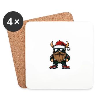 Viking Noël Cool Noël - Dessous de verre (lot de 4) - blanc - Devant