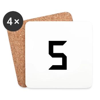 5 JAHRE. 5-JÄHRIGES JUBILÄUM. GEBURTSTAG 5 JAHRE. 5 - Untersetzer (4er-Set) - Weiß - Vorne