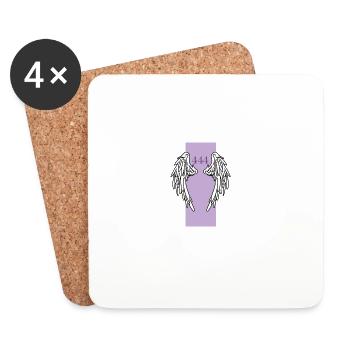 Angel Wings 444 Ästhetisches Design - Untersetzer (4er-Set) - Weiß - Vorne